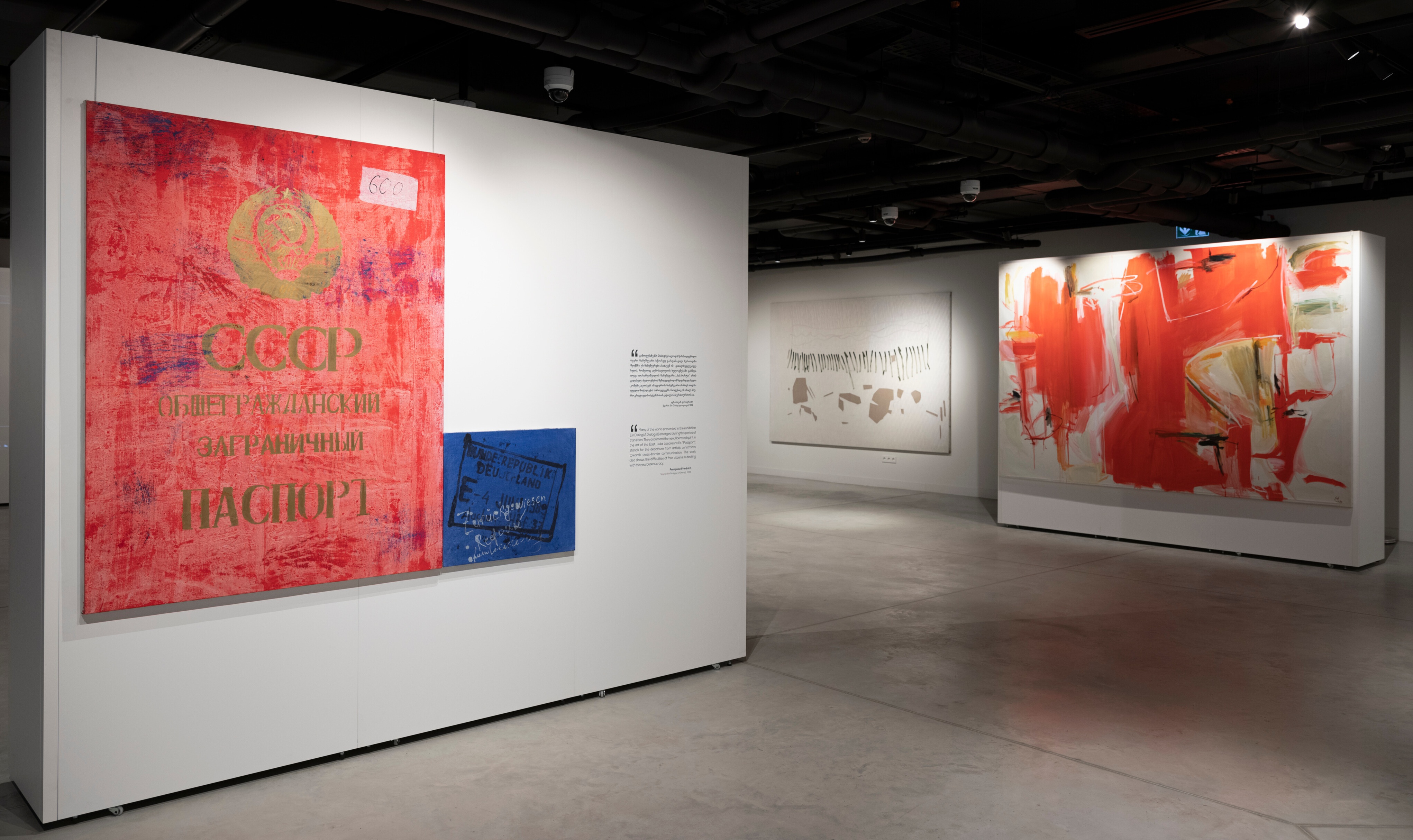 Installation view, Fragments of Transition, Art Foundation Anagi, Tbilisi, 2025. Photo: Giorgi Shengelia.