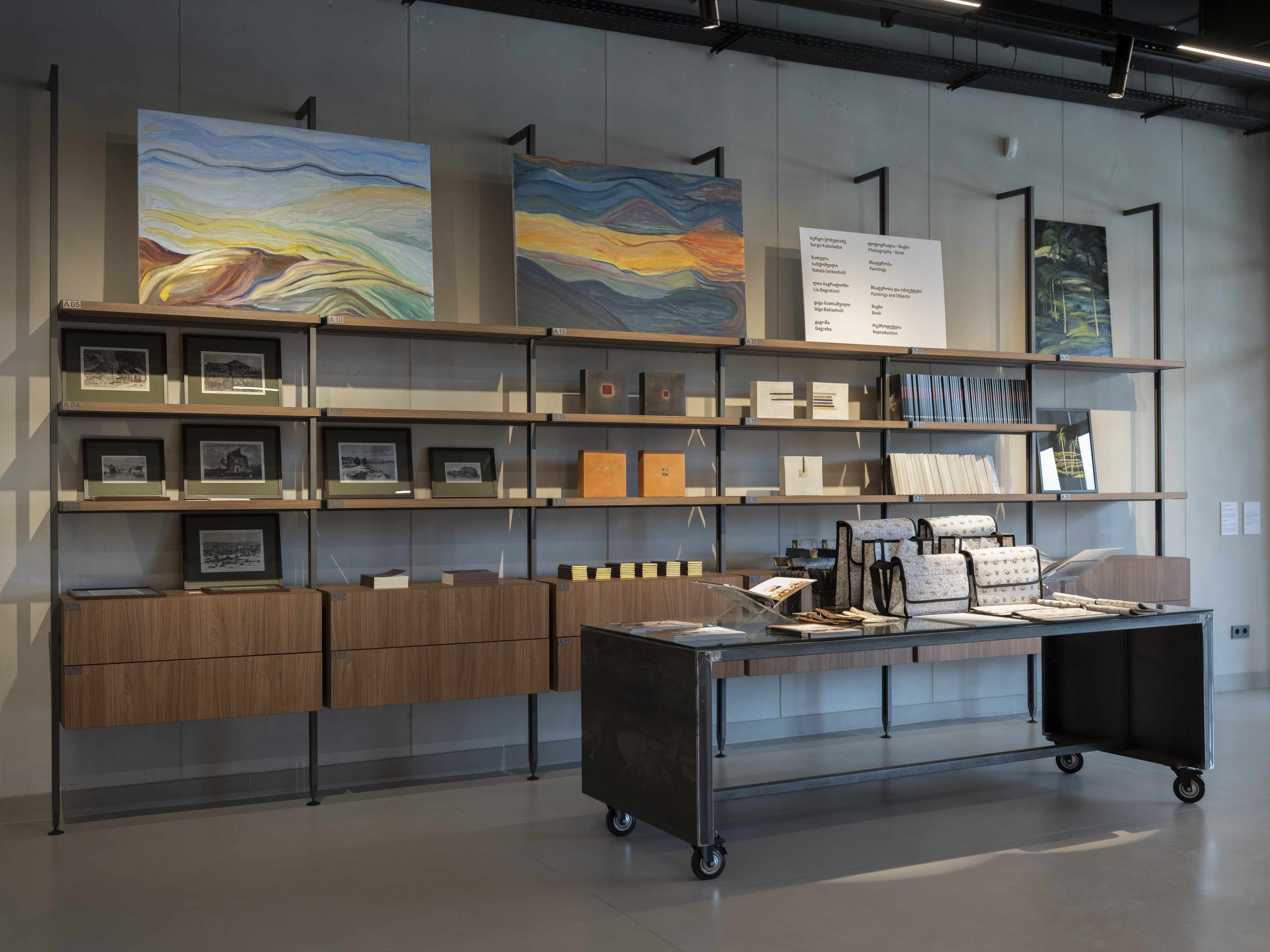 Interior view, The Art Concept Gallery, Art Foundation Anagi, Tbilisi, 2025. Photo: Giorgi Shengelia.